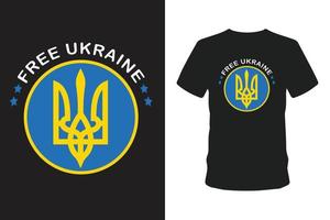 kostenloses ukraine t-shirt design vektor