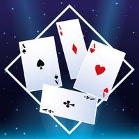 Casino Karten Emblem vektor
