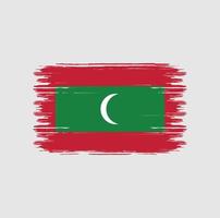 maldivernas flaggborste. National flagga vektor