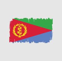 eritreas flagga penseldrag. National flagga vektor