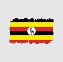 Pinselstriche der Uganda-Flagge. Nationalflagge vektor