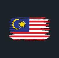 Bürste der malaysischen Flagge. Nationalflagge vektor