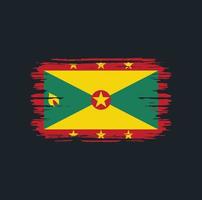 grenada flagga borste. National flagga vektor