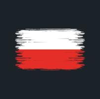 Bürste der polnischen Flagge. Nationalflagge vektor