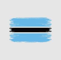 Botswana-Flagge-Pinsel. Nationalflagge vektor