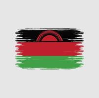 Malawi-Flagge-Pinsel. Nationalflagge vektor