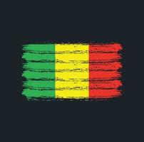 mali flagga penseldrag. National flagga vektor