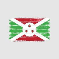 Burundi-Flaggen-Pinselstriche. Nationalflagge vektor