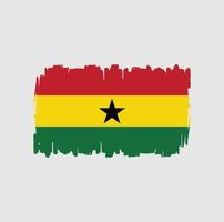 ghana flag pinselstriche. Nationalflagge vektor