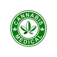 cannabis logotyp mall illustration. lämplig för medicin, app, media, etikett, märke, varumärke etc vektor