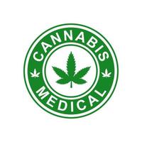 Illustration der Cannabis-Logo-Vorlage. geeignet für Medical, App, Media, Label, Mark, Branding etc