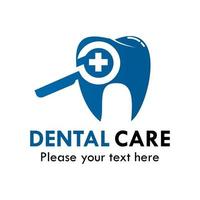 Illustration der Logo-Vorlage für die Zahnpflege. geeignet für medizinische, zahnklinik, website etc vektor