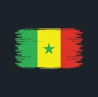 Senegal-Flagge-Pinsel. Nationalflagge vektor