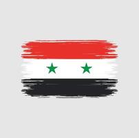 syrische Flaggenbürste. Nationalflagge vektor