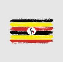 uganda flagga penseldrag. National flagga vektor