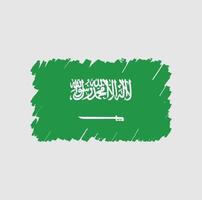 saudi-arabien flagge bürste vektor