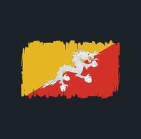 bhutan flagga penseldrag. National flagga vektor