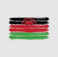 Pinselstriche der Malawi-Flagge. Nationalflagge vektor