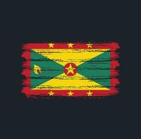 grenada flagga penseldrag. National flagga vektor