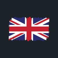 brittiska flaggan penseldrag. National flagga vektor