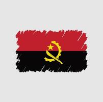 Angola Flaggenpinsel vektor