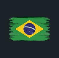 Bürste der brasilianischen Flagge. Nationalflagge vektor