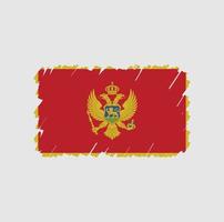 montenegro flagge bürste vektor