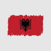Albaniens flagga penseldrag. National flagga vektor