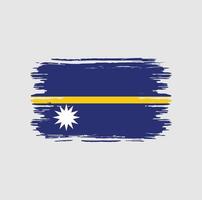 nauru flaggborste. National flagga vektor