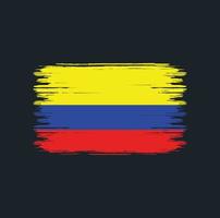 colombia flaggborste. National flagga vektor