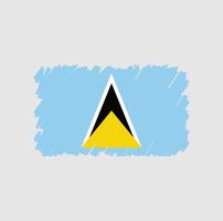 saint lucia flagga borste vektor