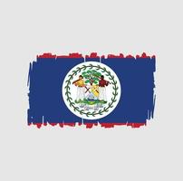 Pinselstriche der Belize-Flagge. Nationalflagge vektor