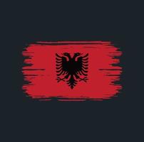 Albanien-Flagge-Pinsel. Nationalflagge vektor