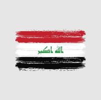 irak flagga penseldrag. National flagga vektor