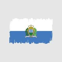 san marino flagga penseldrag. National flagga vektor