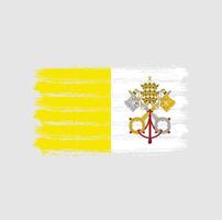 vatikanische flagge pinselstriche. Nationalflagge vektor