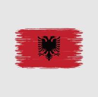 Albaniens flaggborste. National flagga vektor