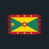 grenada flagga borste. National flagga vektor