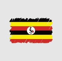 uganda flagge bürste vektor