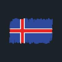 islands flagga penseldrag. National flagga vektor