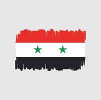 Pinselstriche der syrischen Flagge. Nationalflagge vektor