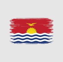 kiribati flagga borste. National flagga vektor