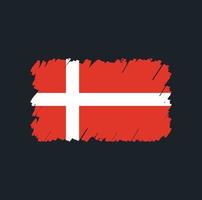 Dänemark Flaggenpinsel flag vektor