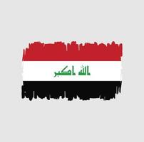 irak flagga penseldrag. National flagga vektor