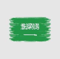 Flaggenpinsel Saudi-Arabiens. Nationalflagge vektor