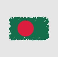 Bangladesch Flaggenbürste vektor