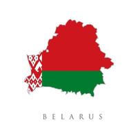 Vitryssland karta. Vitrysslands nationella flagga. vit bakgrund. Vitryssland flagga karta. landets flagga i form av gränser. flagga karta över Vitryssland. vektor