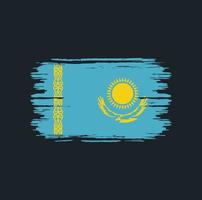 Kazakstans flagga borste. National flagga vektor