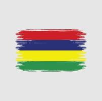 mauritius flagga borste. National flagga vektor