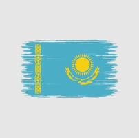 Kazakstans flagga borste. National flagga vektor